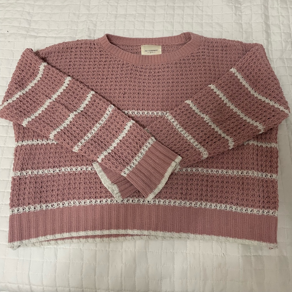 Pink Striped Women's Sweater